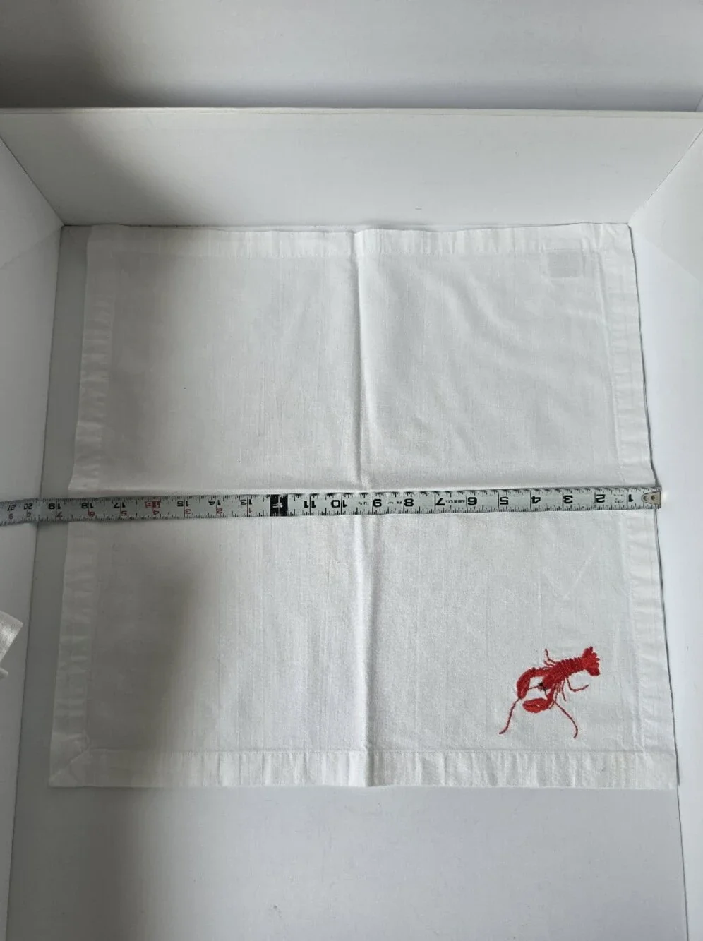 Zina Vasi Embroidered Lobster Napkins - Set of 3